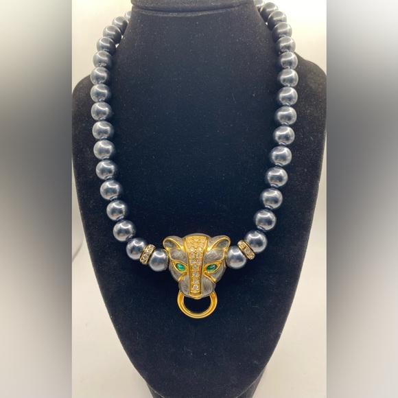 KJL For Avon Duchess Collection Panther Necklace (Susan Caplan Rediscovered) - Picture 7 of 14